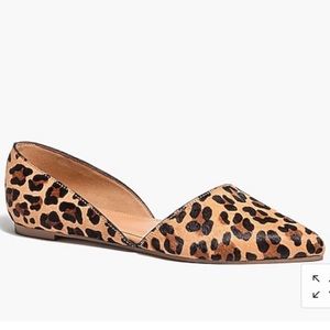 J. Crew Zoe Leopard d’Orsay Flats Calf Hair Leather